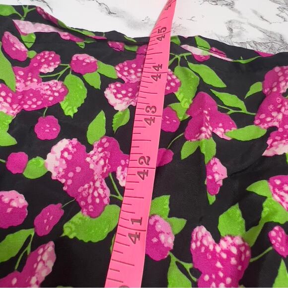 NWT Modcloth Midi Dress smocked waist raspberry print Sz S - Picture 3 of 6